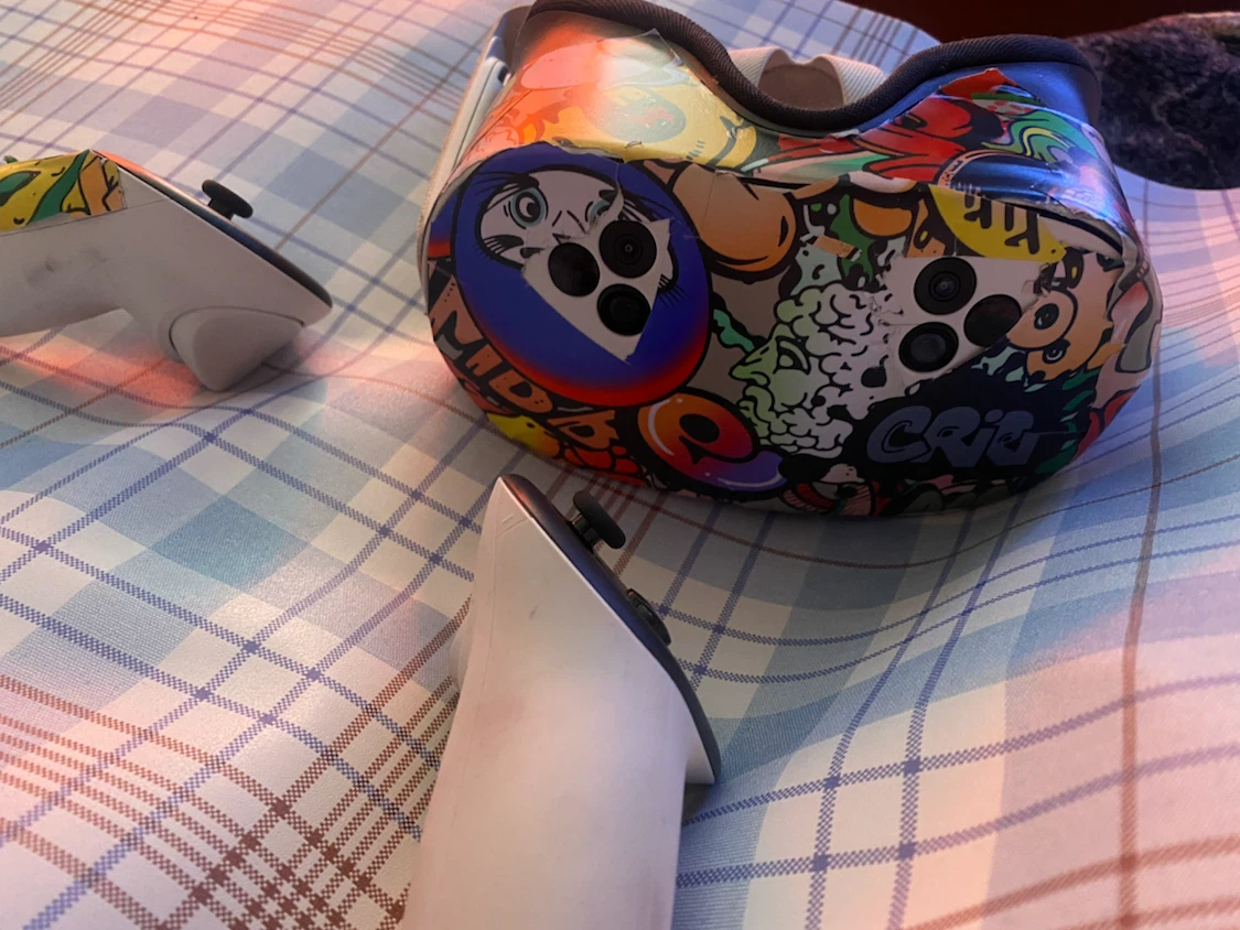 Meta quest 3 s custom sticker bomb wrap .