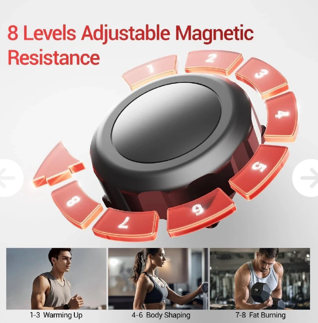 Elliptical Trainer with 12LBS Magnetic Flywheel and 8 Levels Res - photo 2