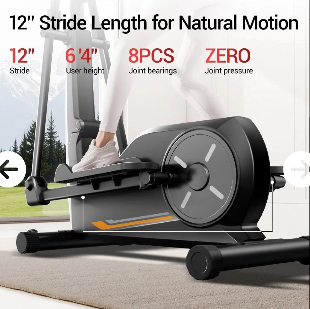 Elliptical Trainer with 12LBS Magnetic Flywheel and 8 Levels Res - photo 3