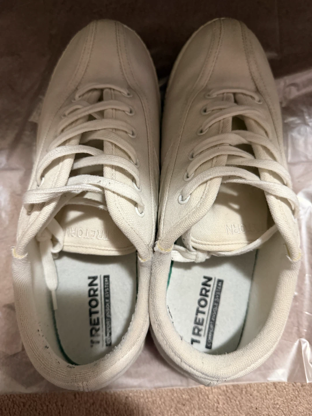 Tretorn White Canvas Sneakers