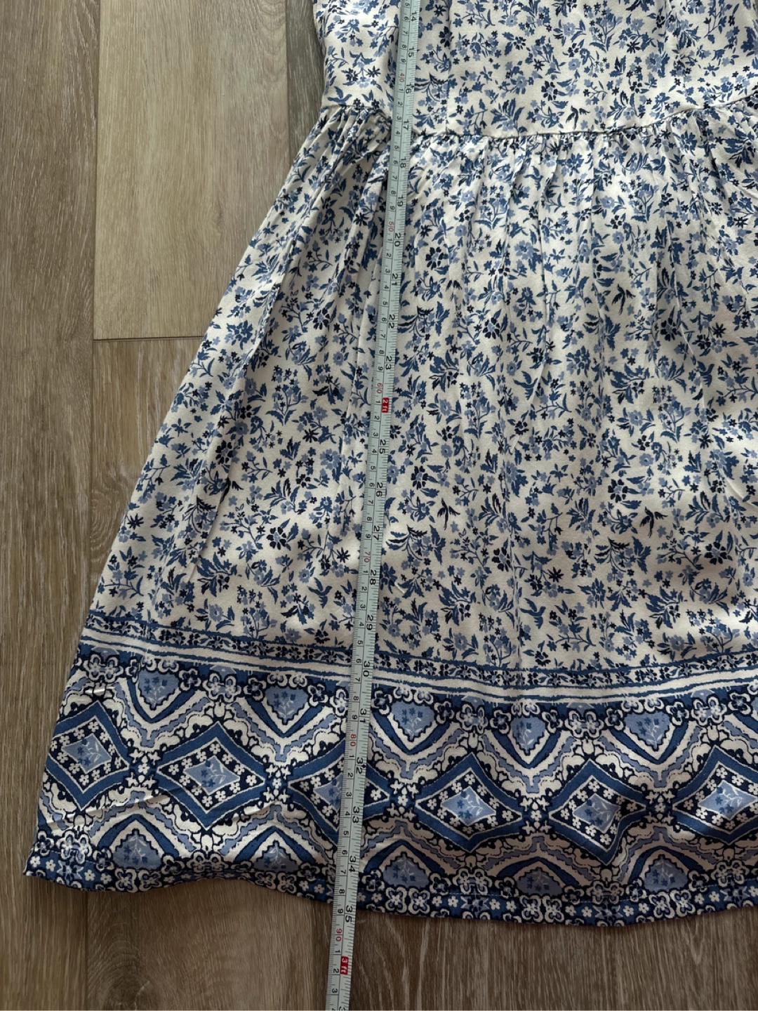 Hollister Blue and White Floral Dress S - photo 5