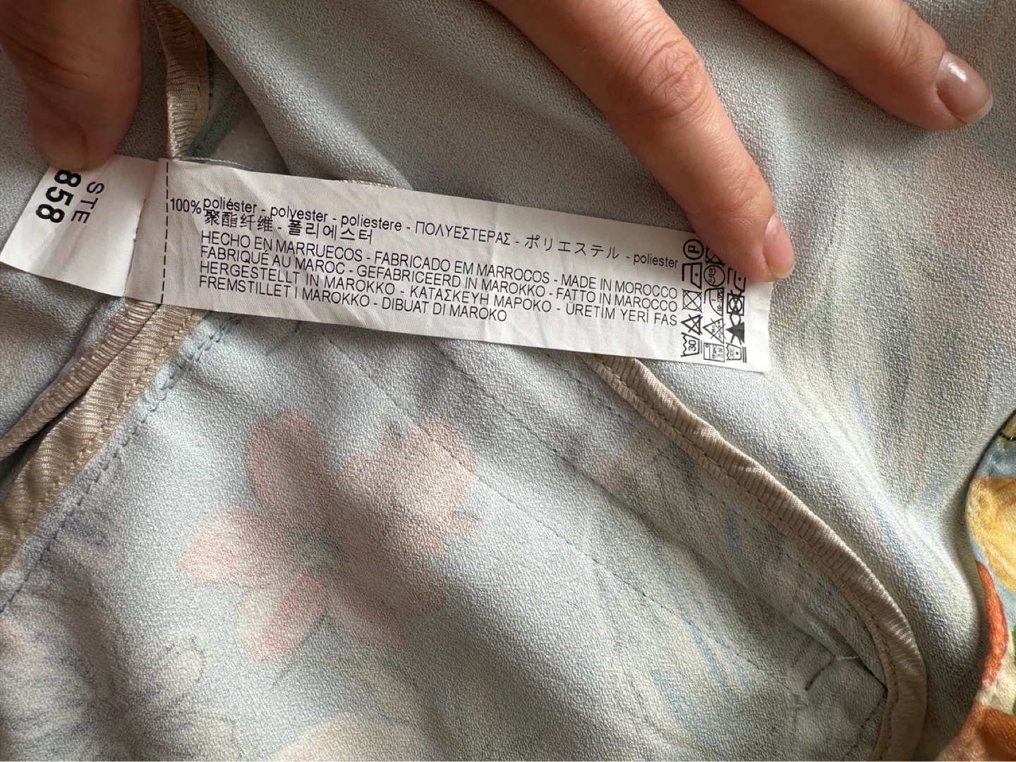 Zara Basic floral print light blue blazer S - photo 3