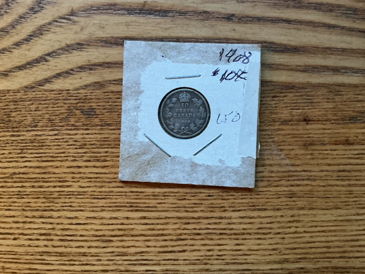 1908 Canadian Ten Cent Coin ! - photo 3