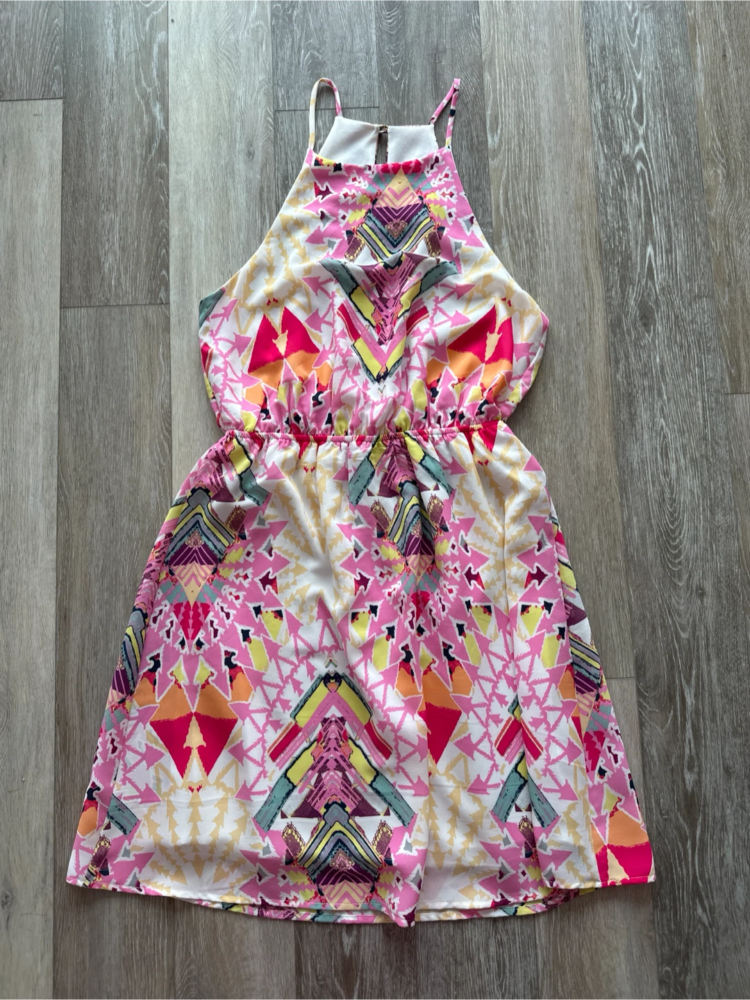 Everly Colourful Halterneck Dress M