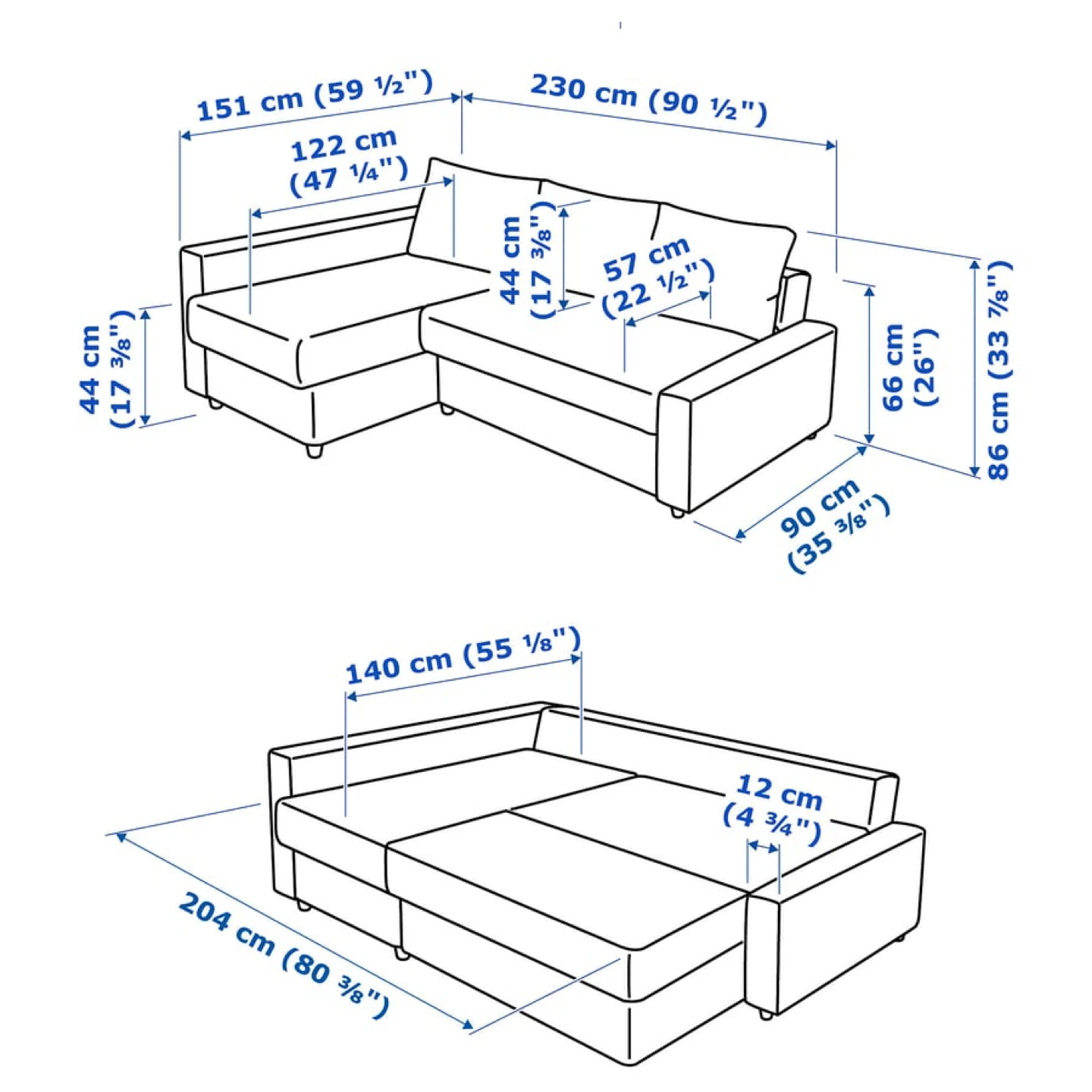 Free delivery ikea Sectional Sofa Bed - photo 4