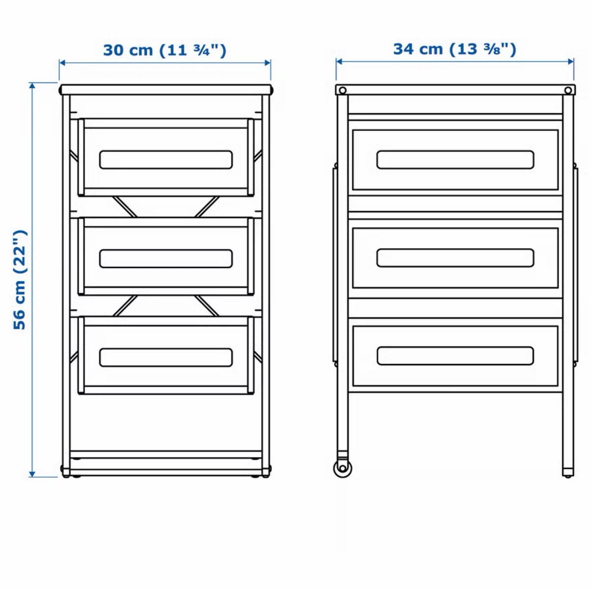 IKEA 3-Drawer Rolling Cart - photo 5