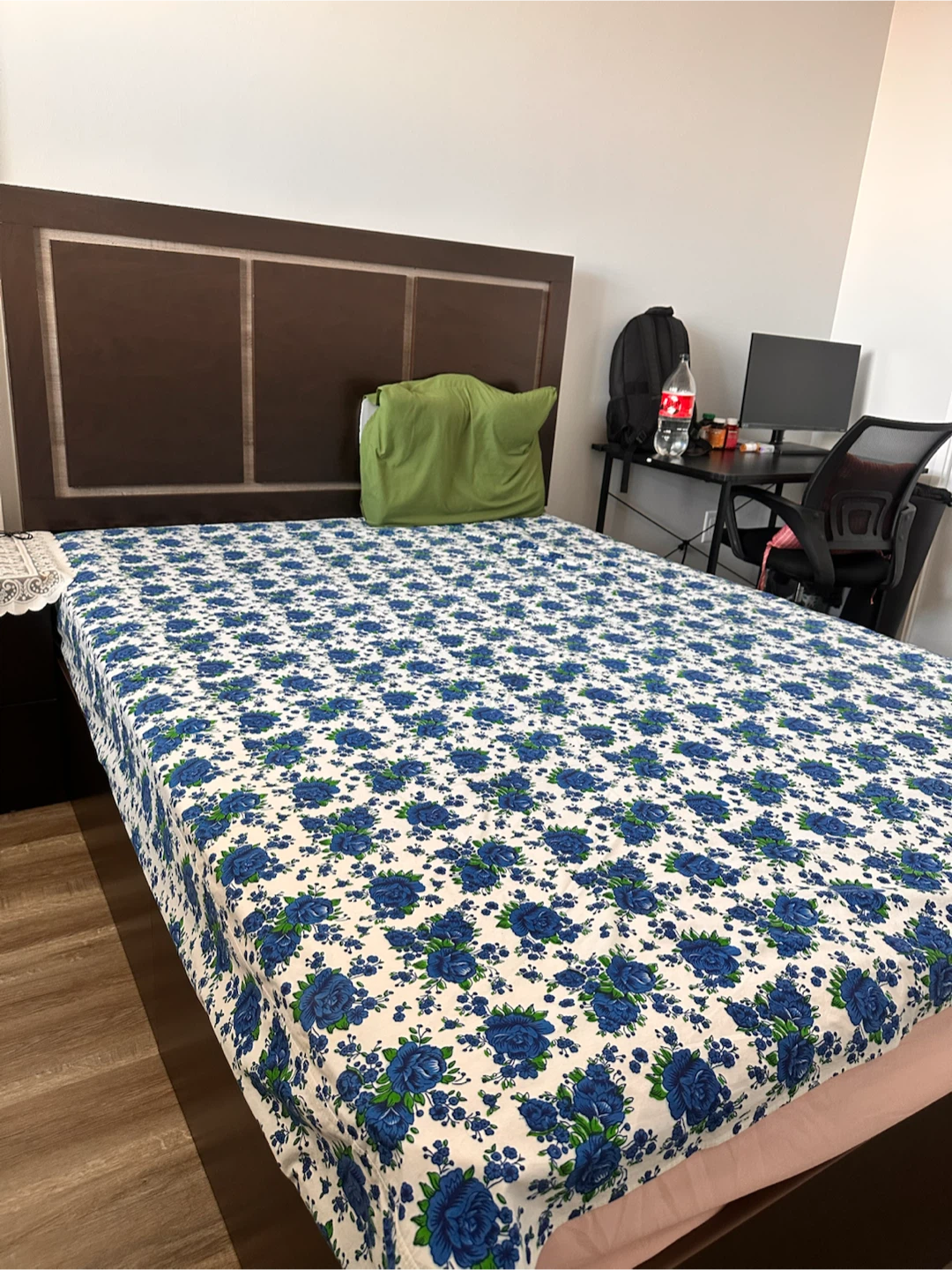 Queen storage bed and mattress