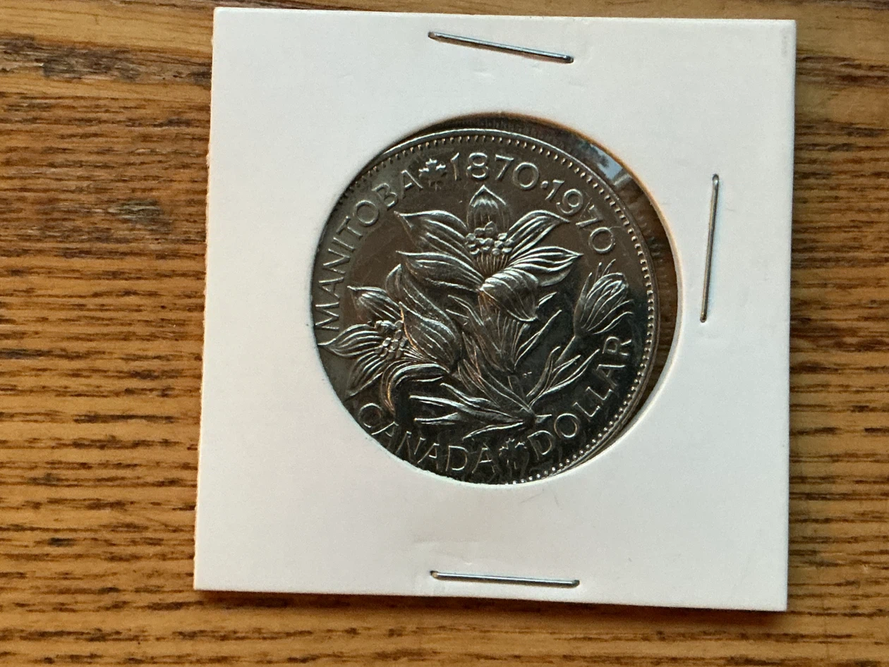 1870-1970 Canadian Manitoba One Dollar Coin