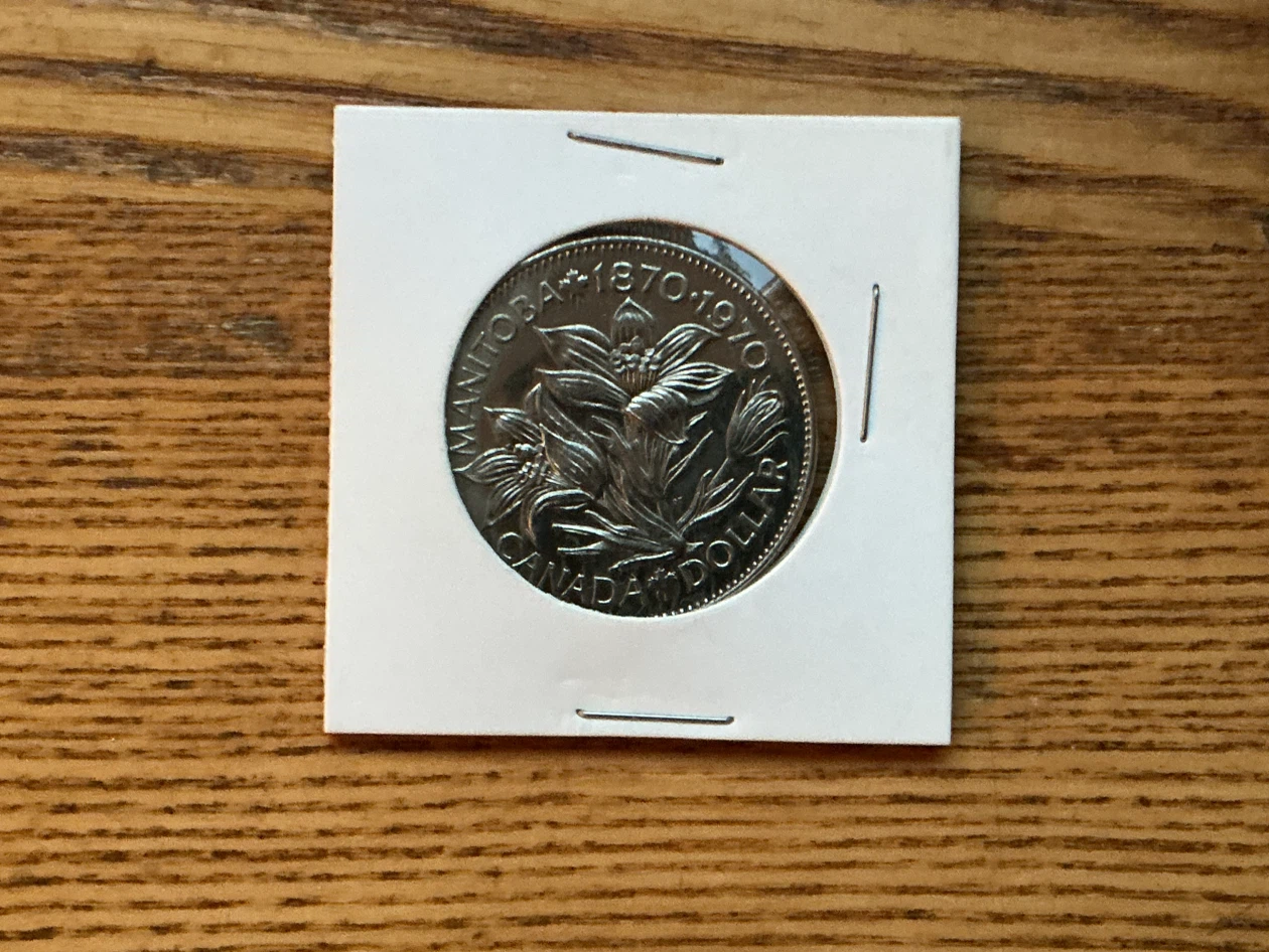1870-1970 Canadian Manitoba One Dollar Coin - photo 3