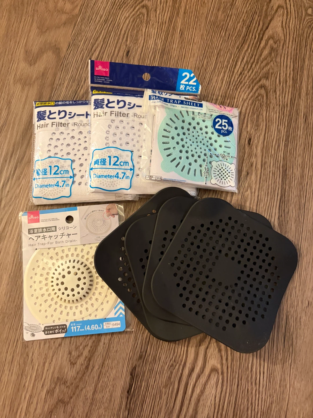 Hair Trap Sheets & Silicone Drain Cover - Various Sizes