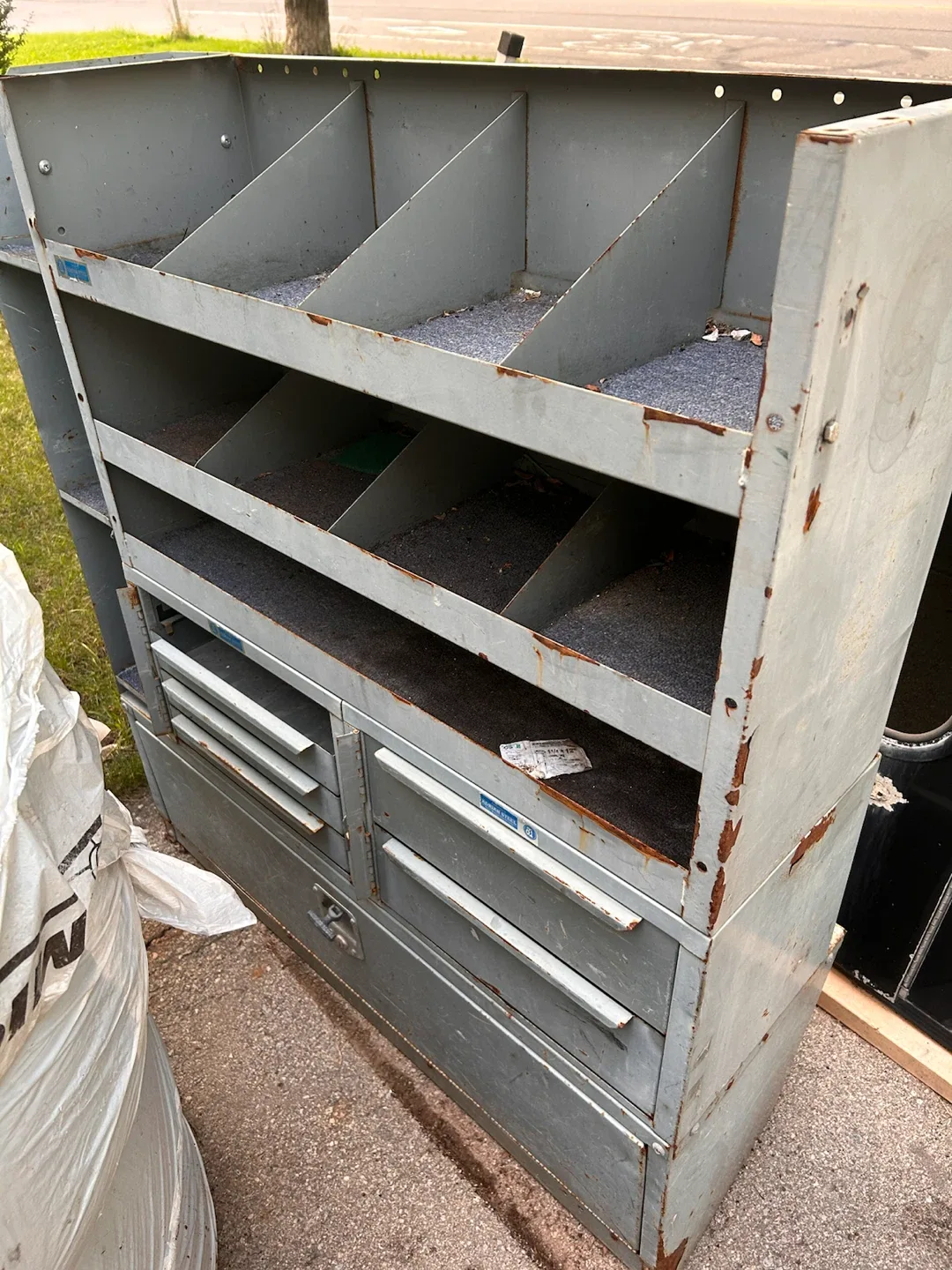 2 Metal Storage Shelf Unit with Drawers