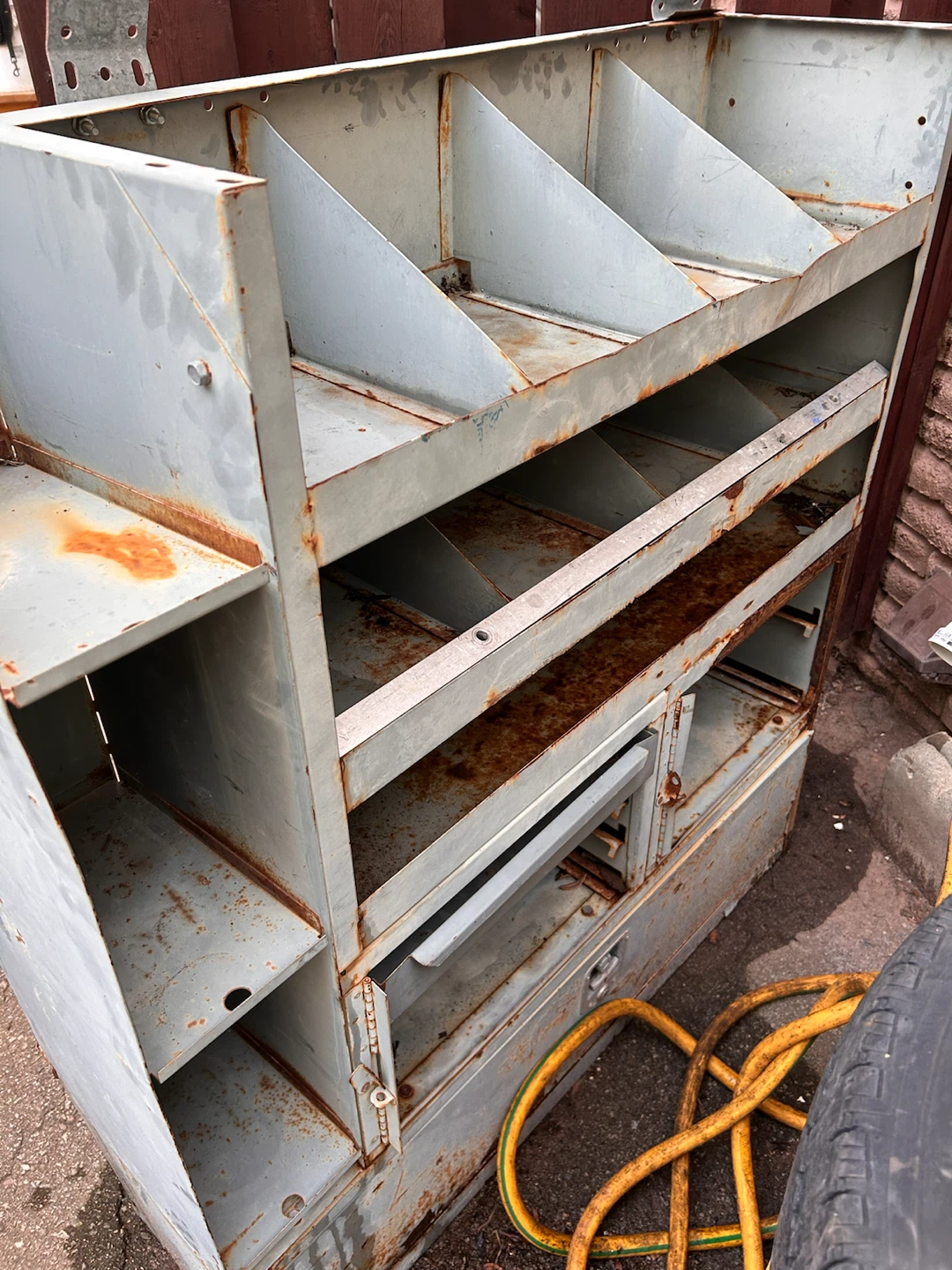 2 Metal Storage Shelf Unit with Drawers - photo 2