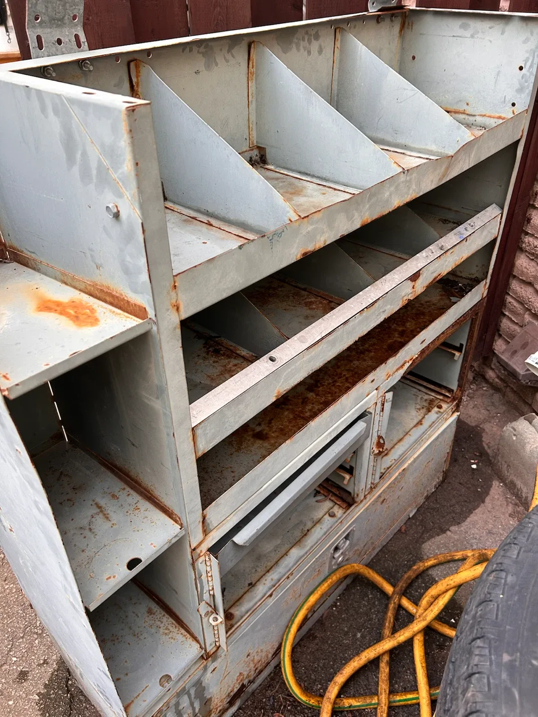 2 Metal Storage Shelf Unit with Drawers - photo 2