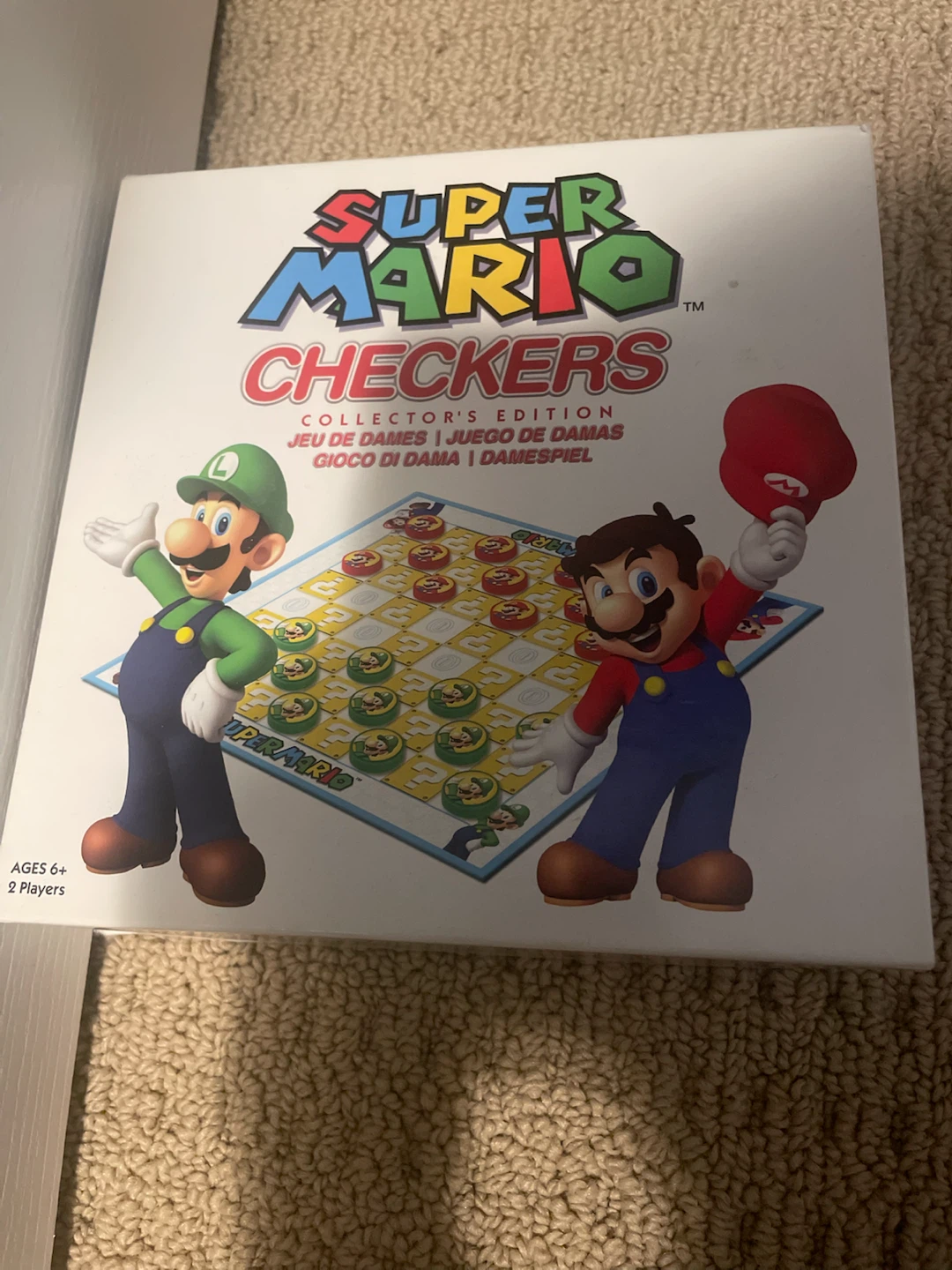 Super Mario Collector's Edition Checkers Board Game