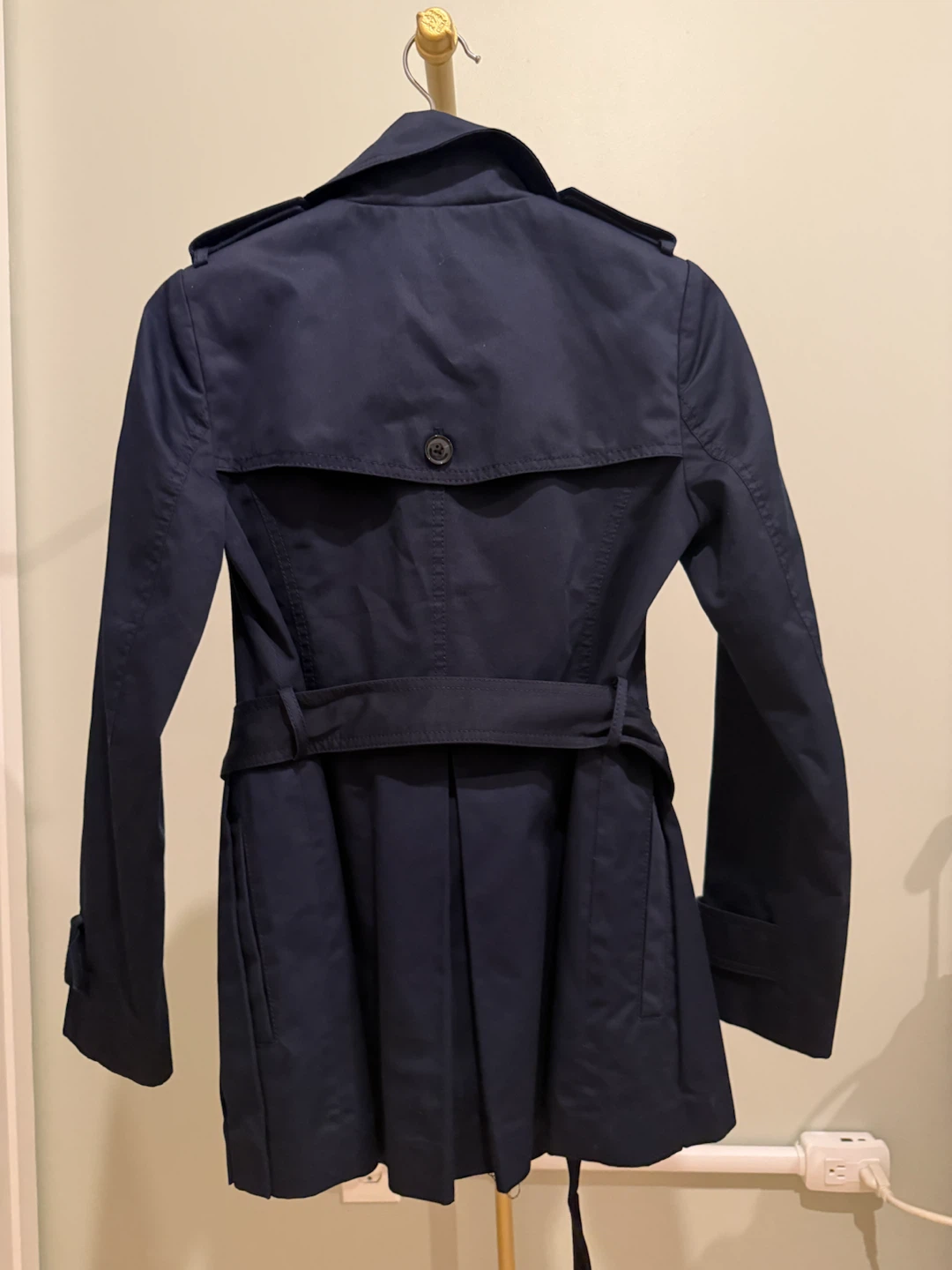 Banana Republic Navy Double-Breasted Trench Coat - Size 0 - photo 2