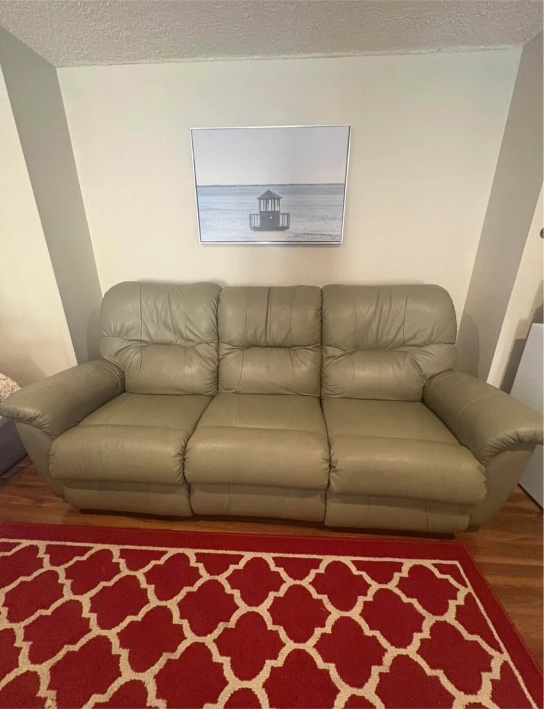 Leather Reclining Couch - photo 2