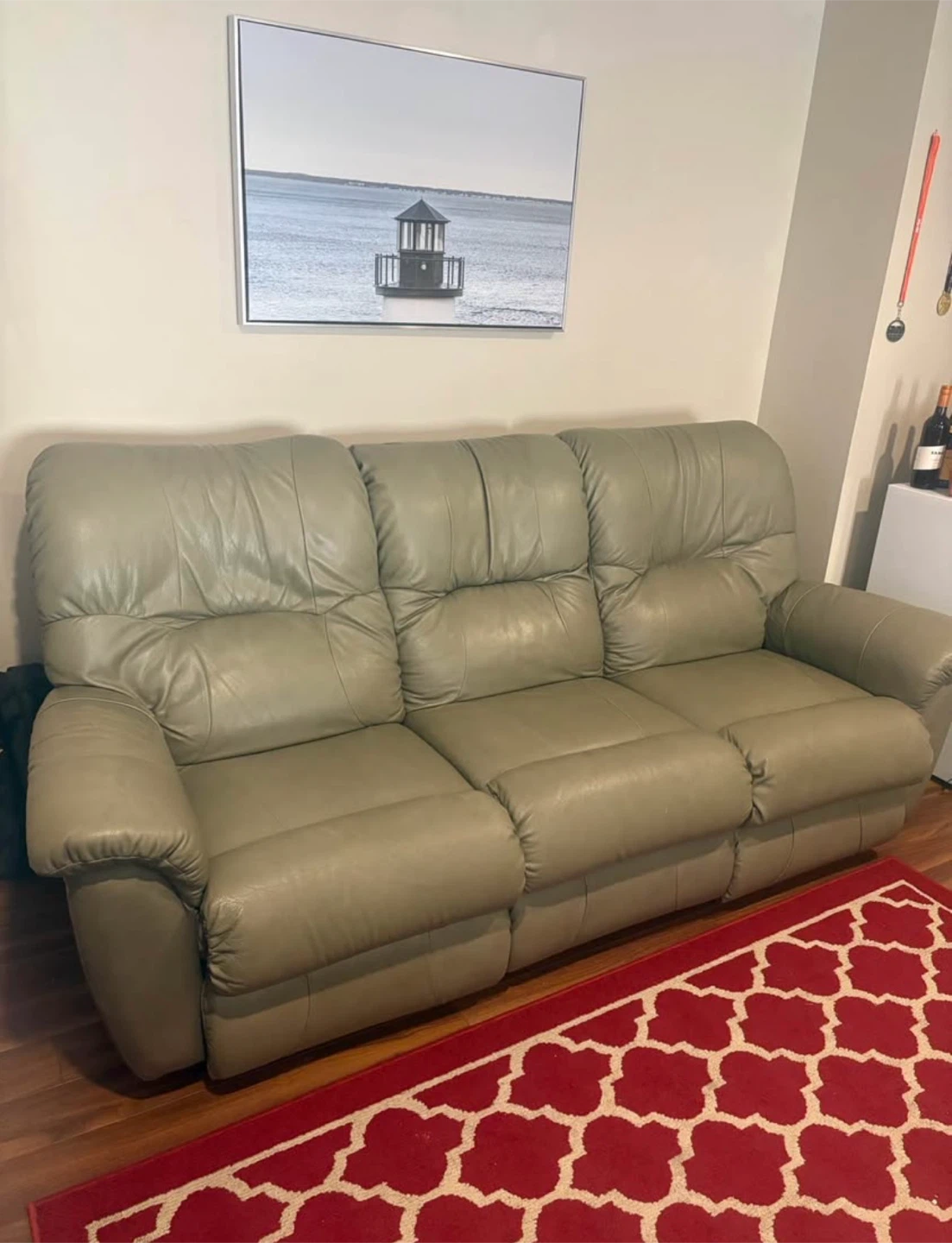 Leather Reclining Couch - photo 3