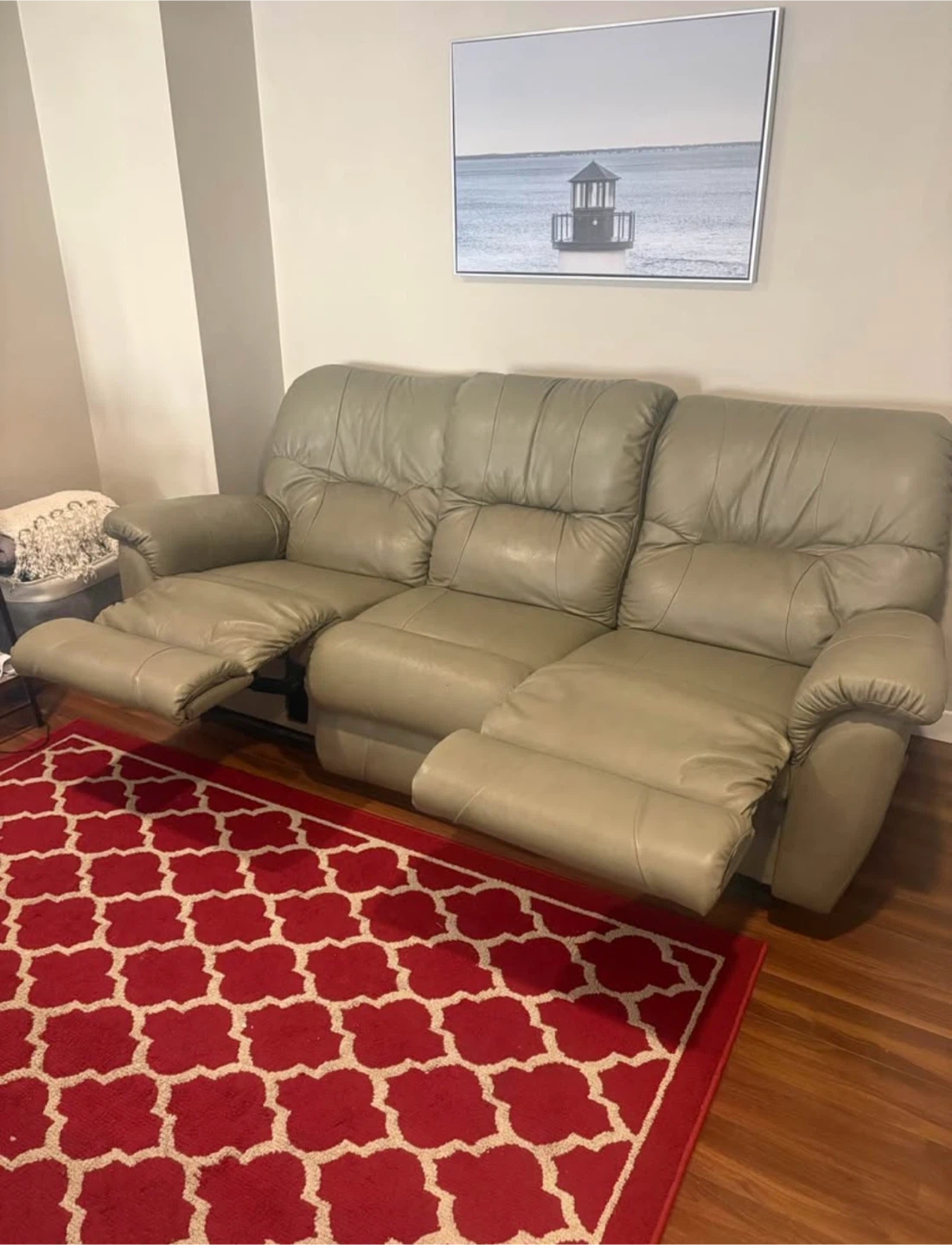 Leather Reclining Couch - photo 4
