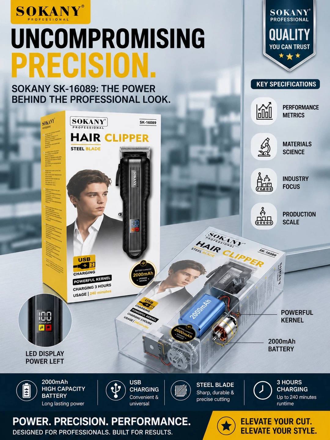 SOKANY SK-16089 Professional Hair Clipper