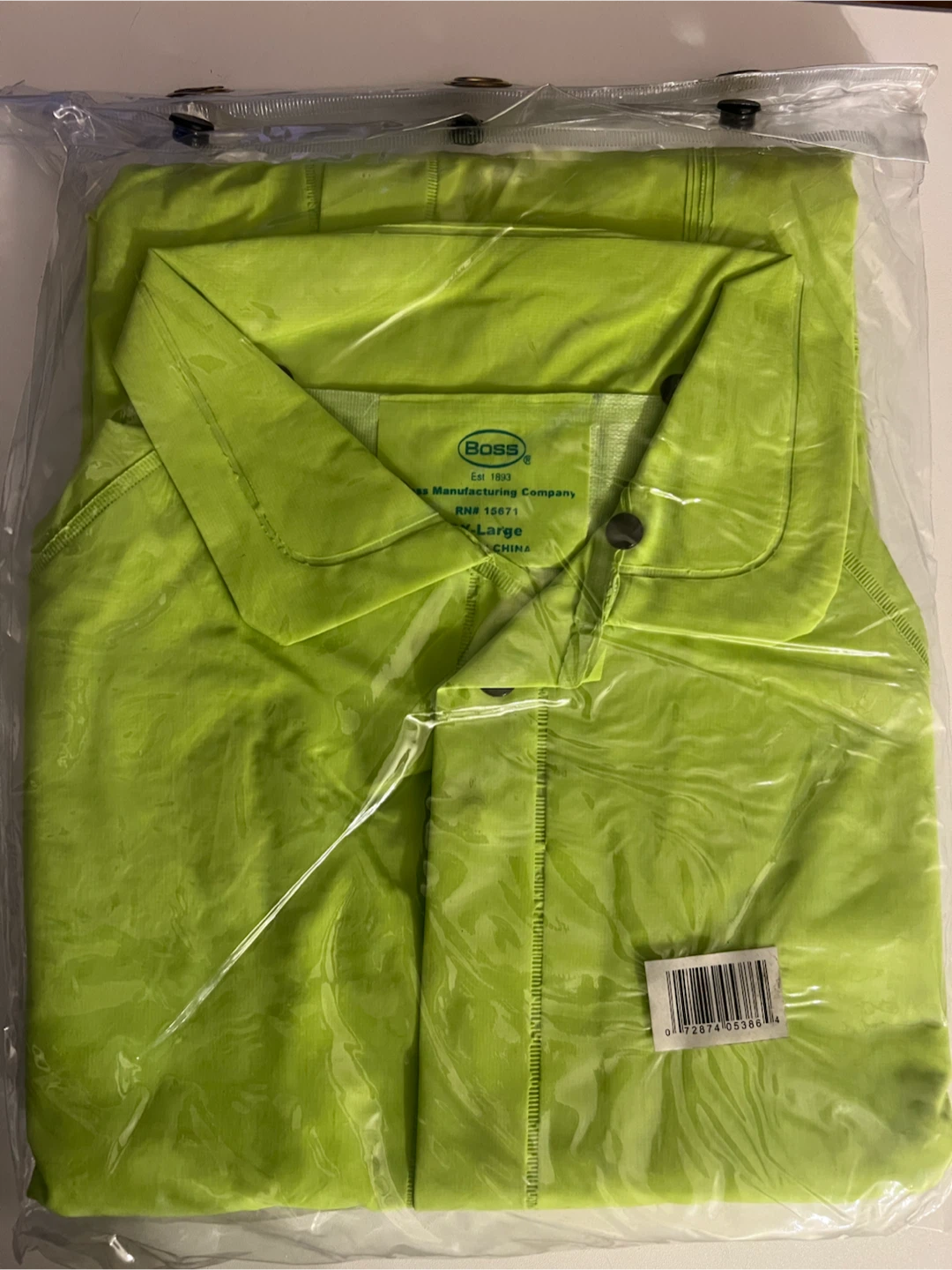 Boss 35 mil High Visibility Rain Jacket 3X-Large - photo 4
