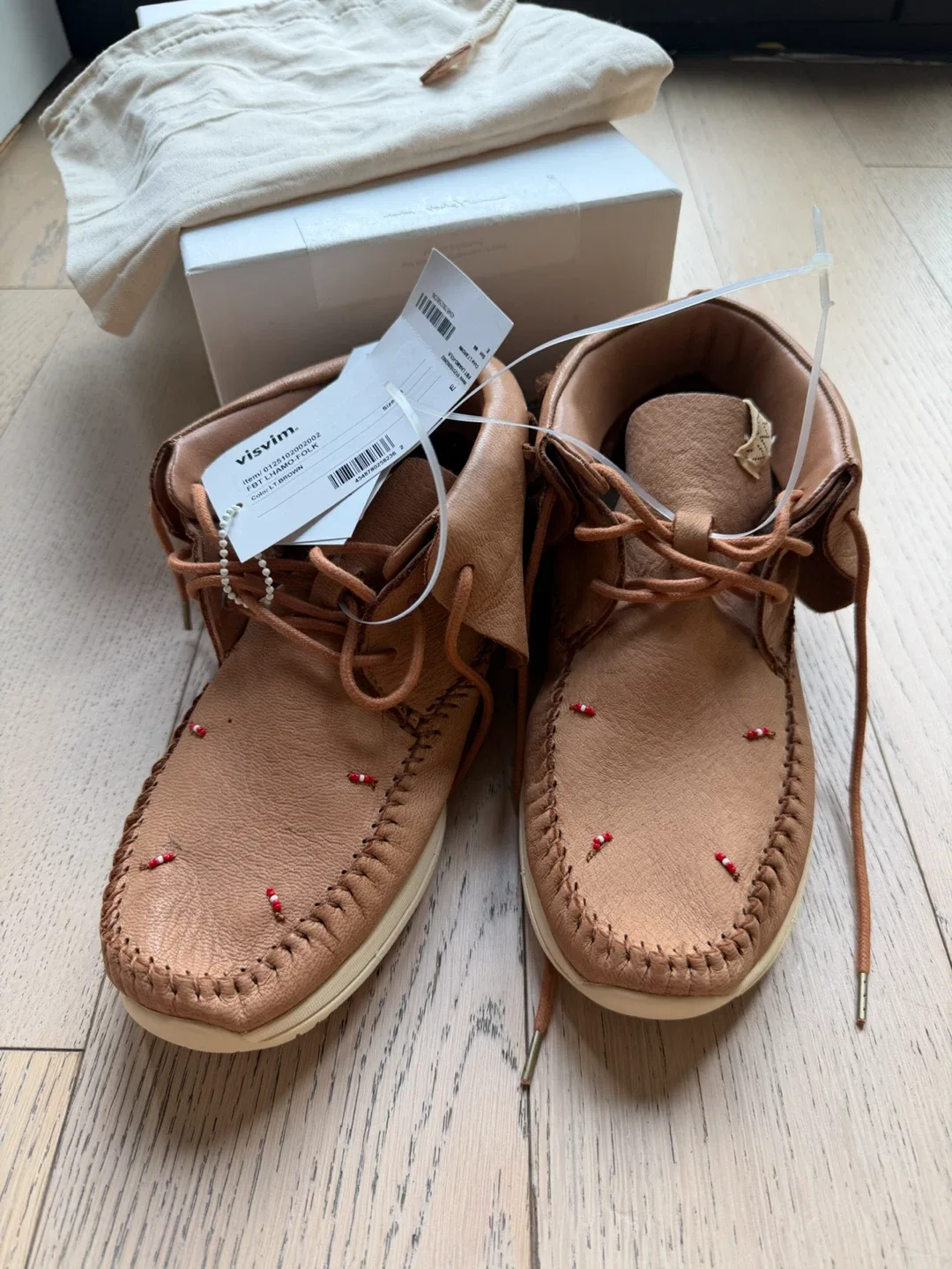 Visvim FBT Lhamo Folk Boots Light Brown Size 8 - photo 2