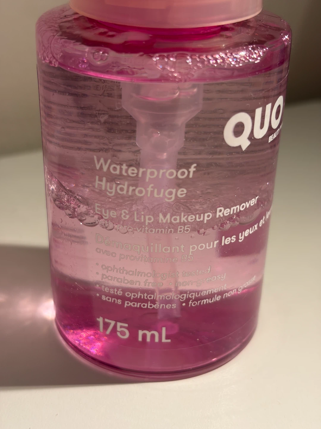QUO Beauty Waterproof Eye & Lip Makeup Remover 175 mL - photo 2