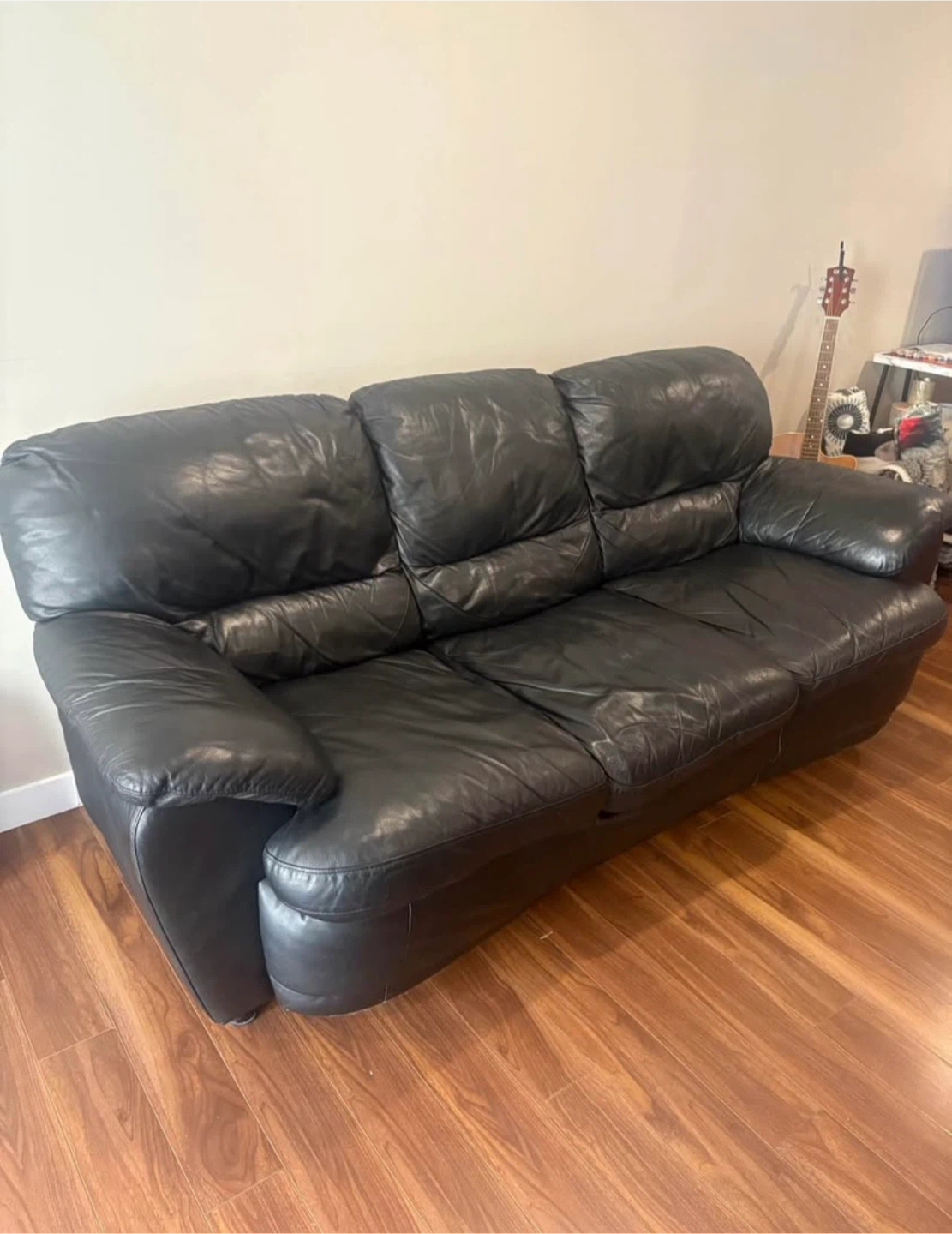 Black Leather Sofa