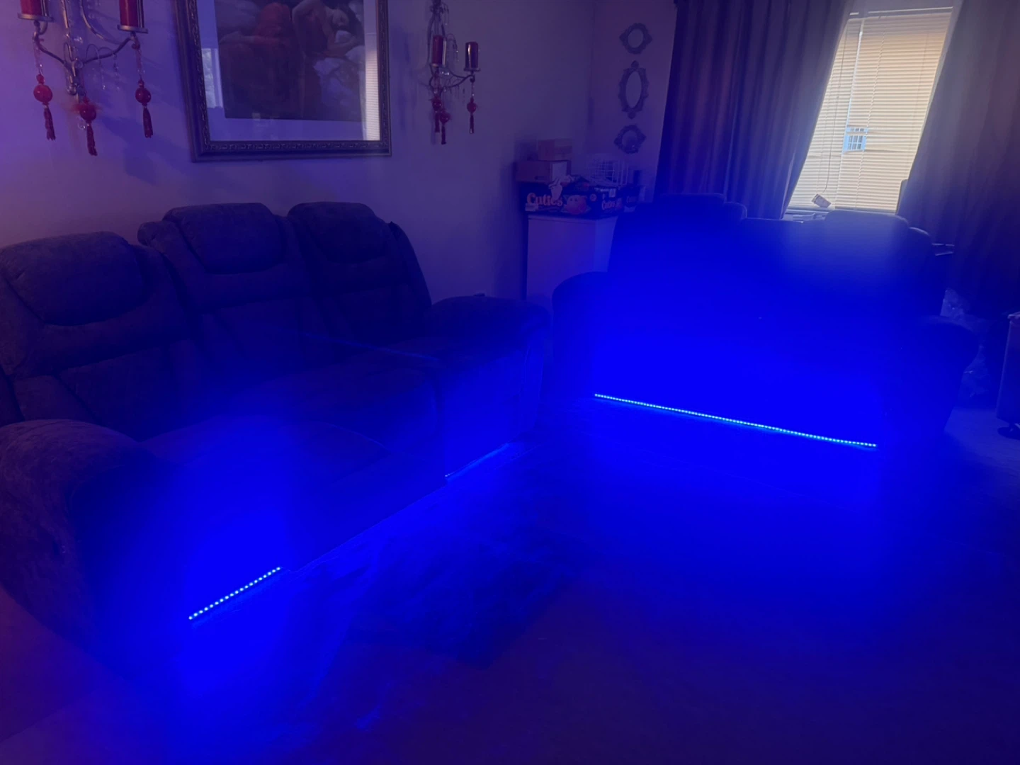 Grey Recliner Set with LED Lights - photo 2