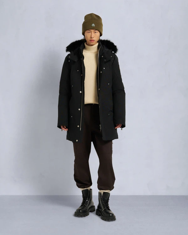 Moose Knuckles Black Parka Coat