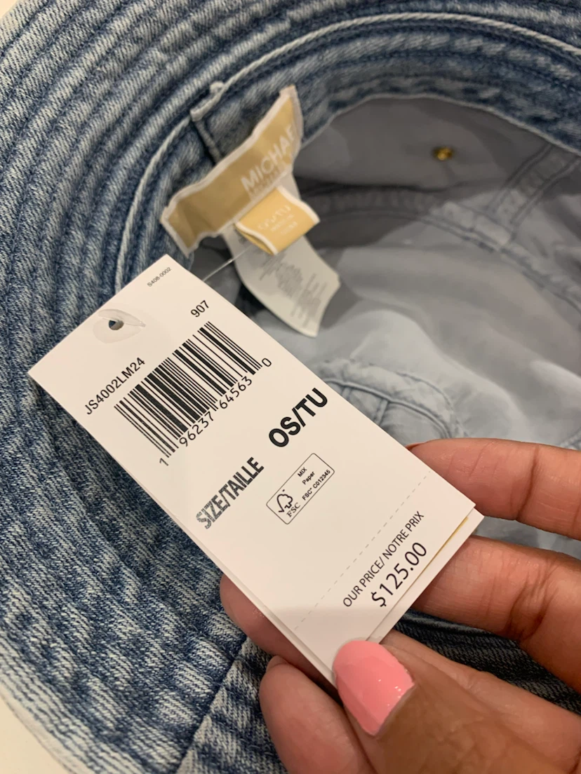 💙NWT Michael Kors Denim Bucket Hat with Gold Chain 💙 - photo 5