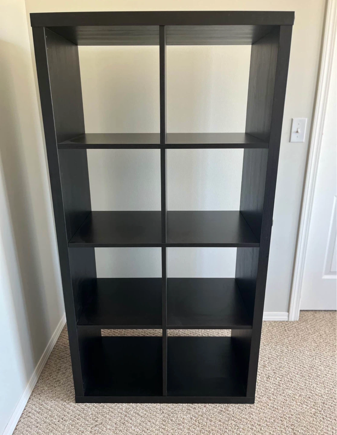 IKEA KALLAX 2x4 shelf in black brown