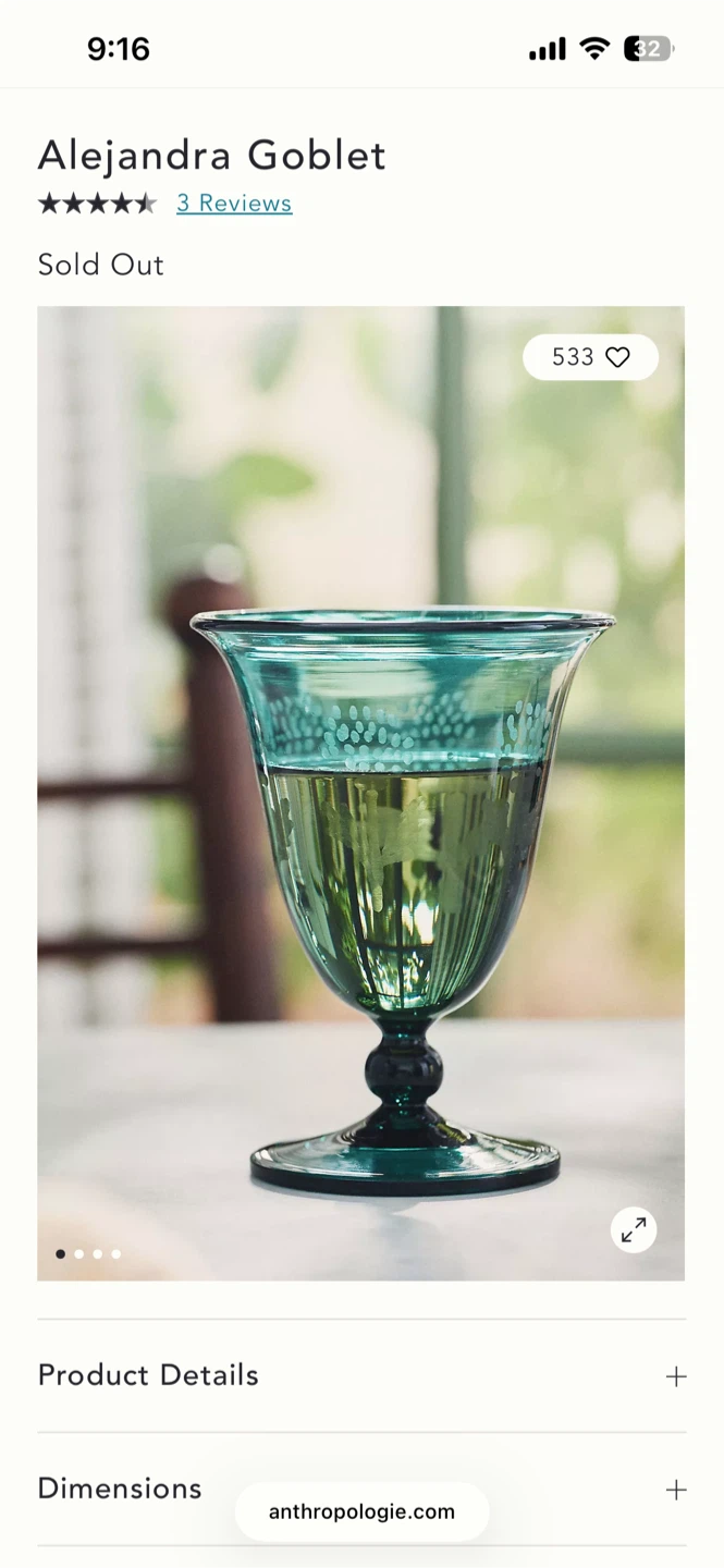 Brand New Anthro Turquoise Goblets (2)