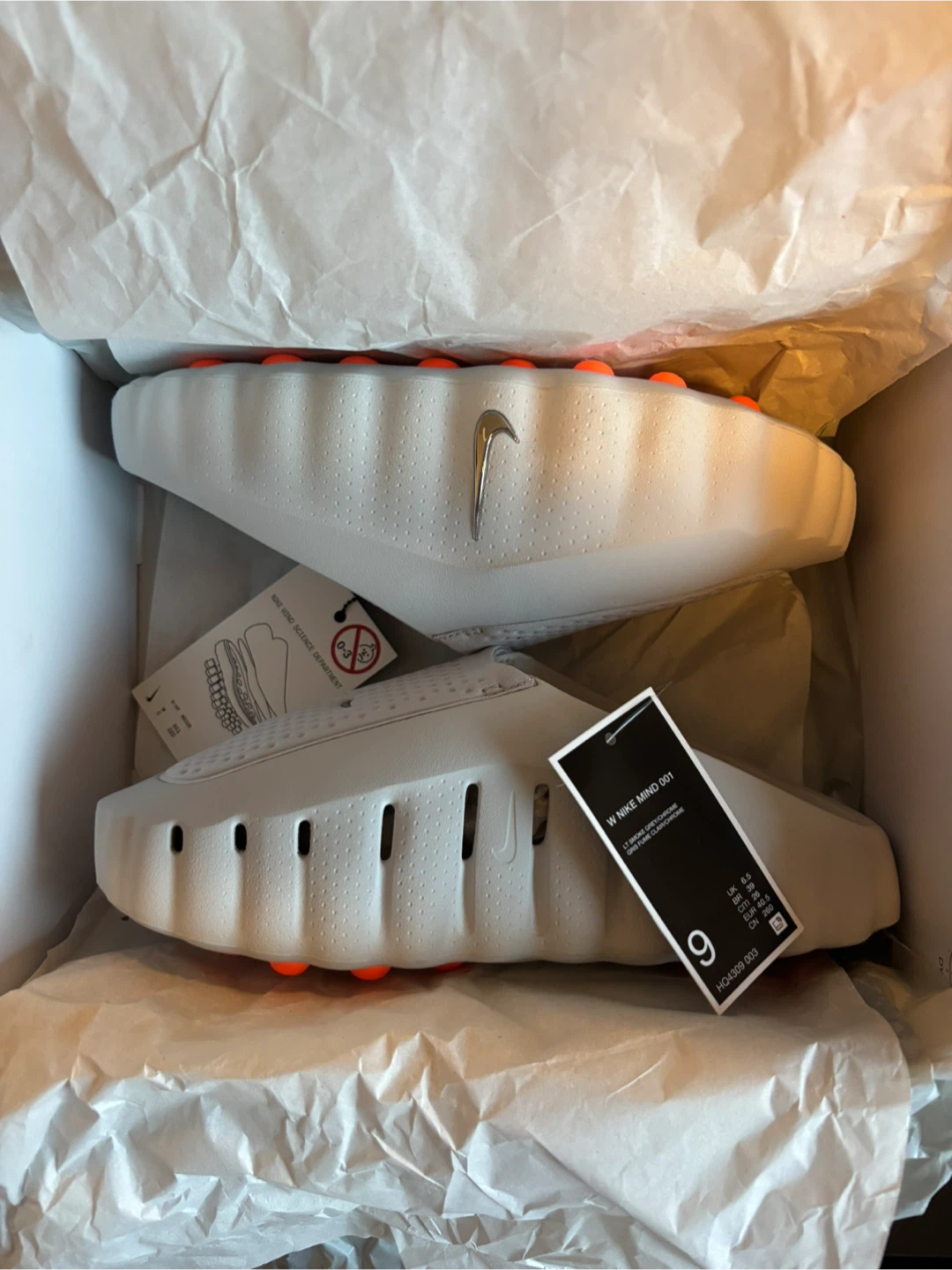 Nike Mind 001 Slide Light Smoke Grey size 9 Women’s/8 Men’s