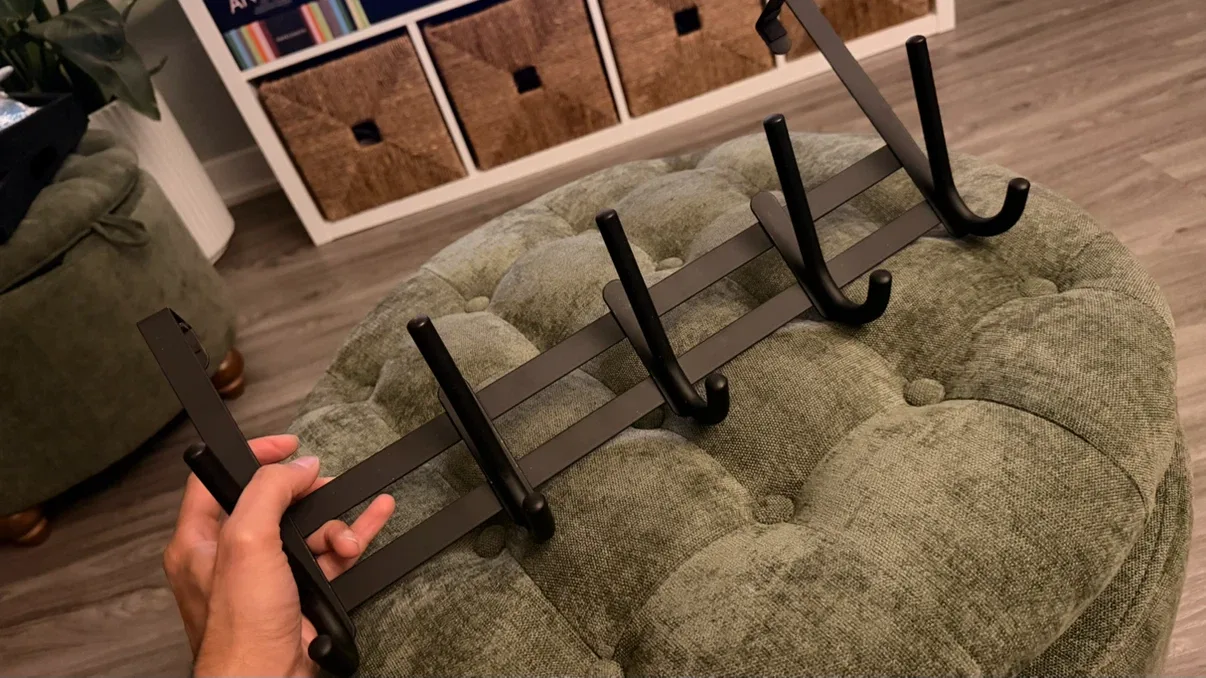 Metal over the door hooks from Costco