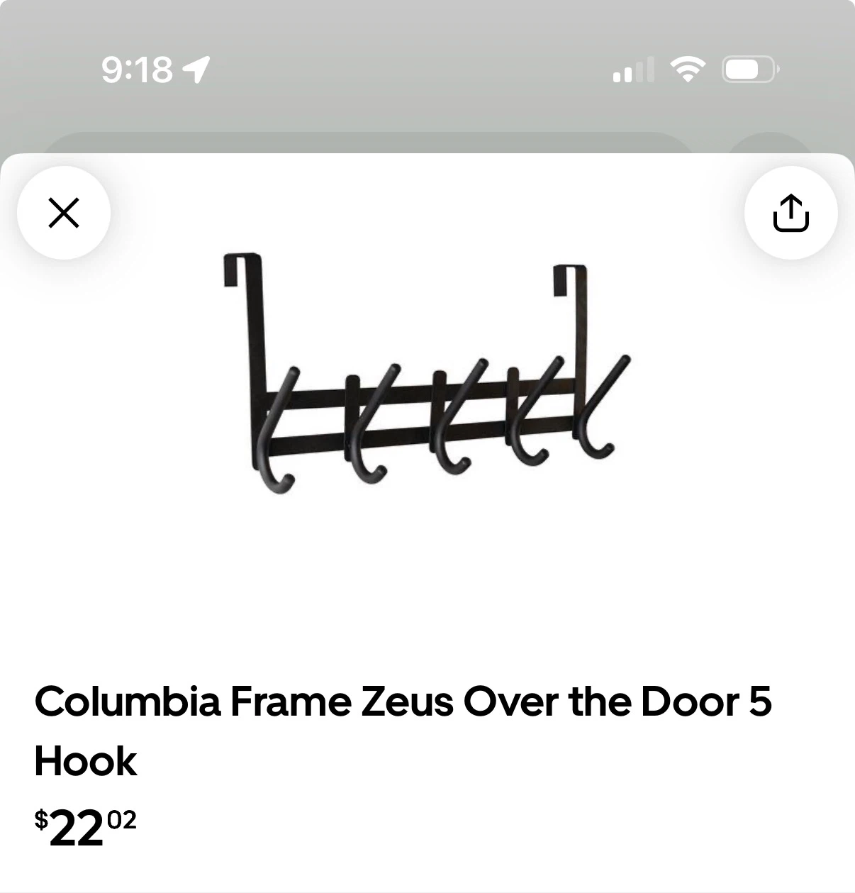 Metal over the door hooks from Costco - photo 2