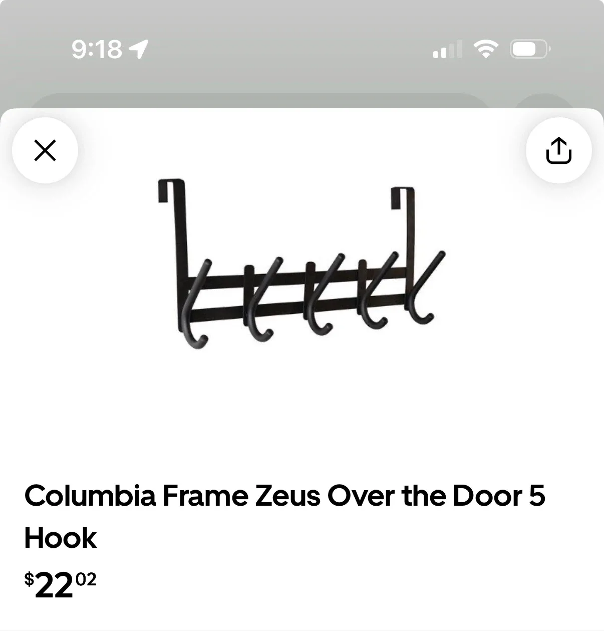 Metal over the door hooks from Costco - photo 2