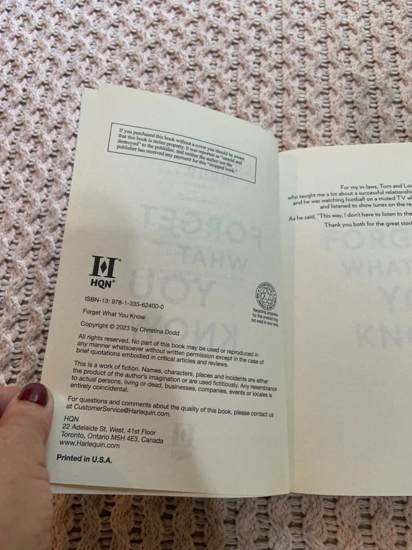 Forget What You Know by Christina Dodd - Paperback Novel - photo 5