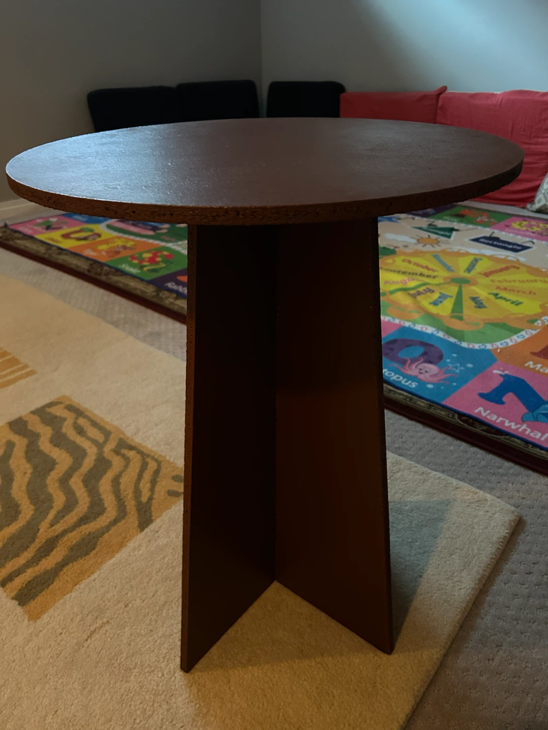Round Side Table - Dark Brown