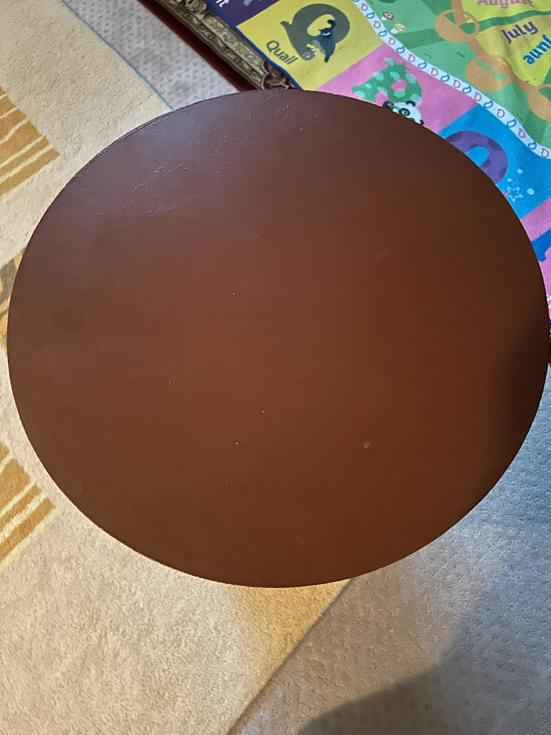 Round Side Table - Dark Brown - photo 2