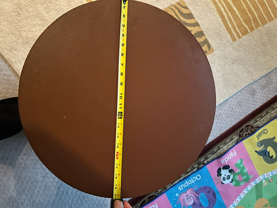 Round Side Table - Dark Brown - photo 3