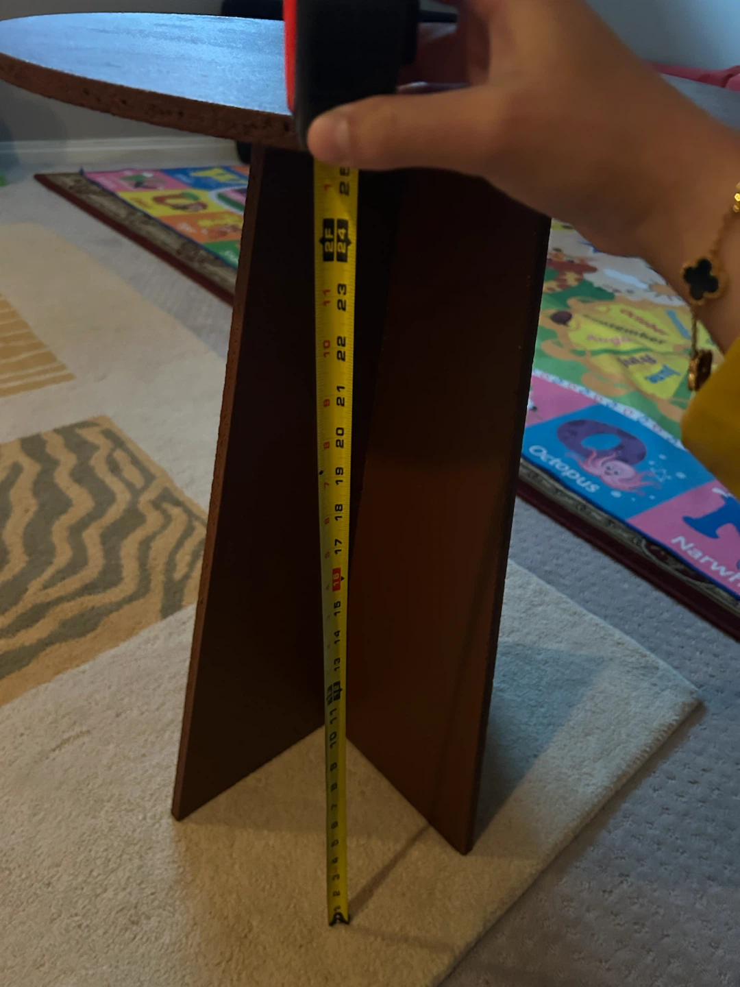 Round Side Table - Dark Brown - photo 4