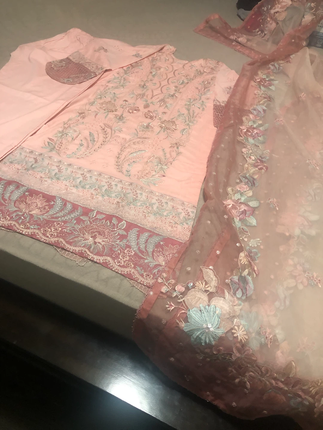 Pink Embroidered 3-Piece Outfit - photo 5