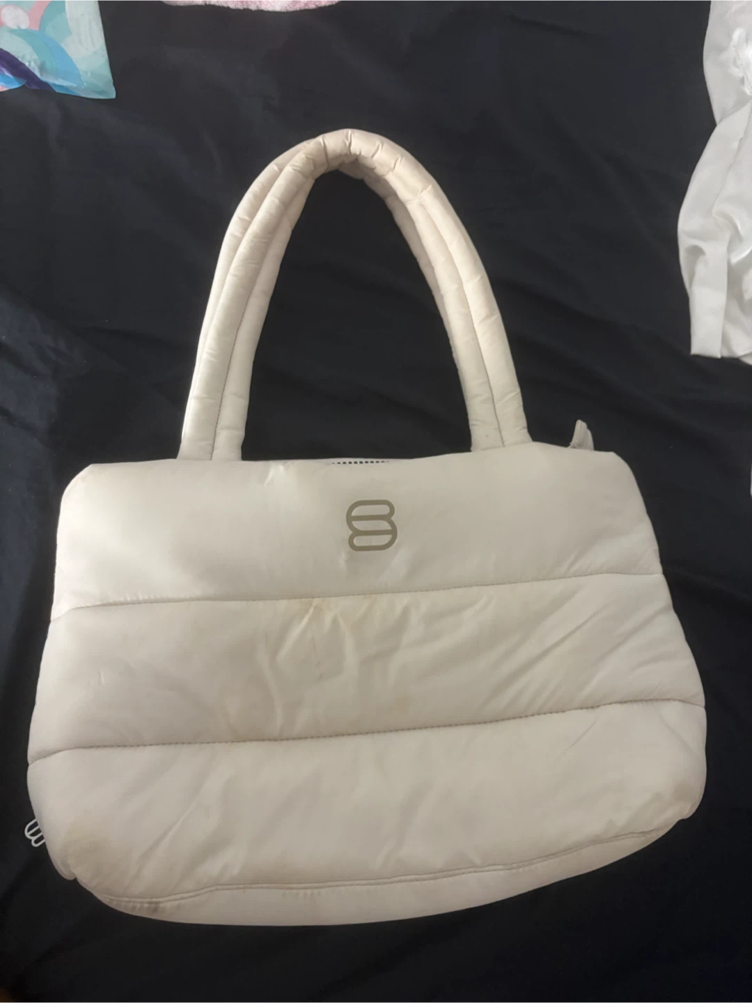 Aritzia white Super Puff Tote Bag