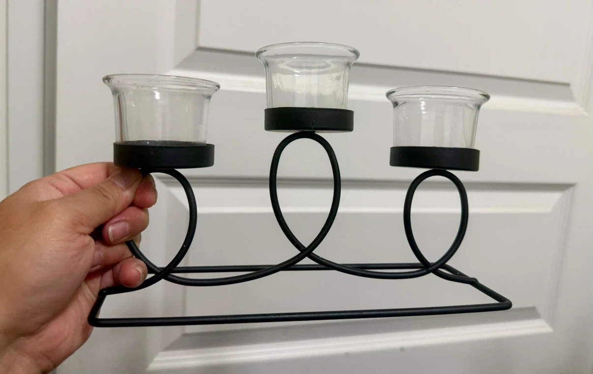 Black Metal Wire Lantern Candle Holders - Set of 2 - photo 3