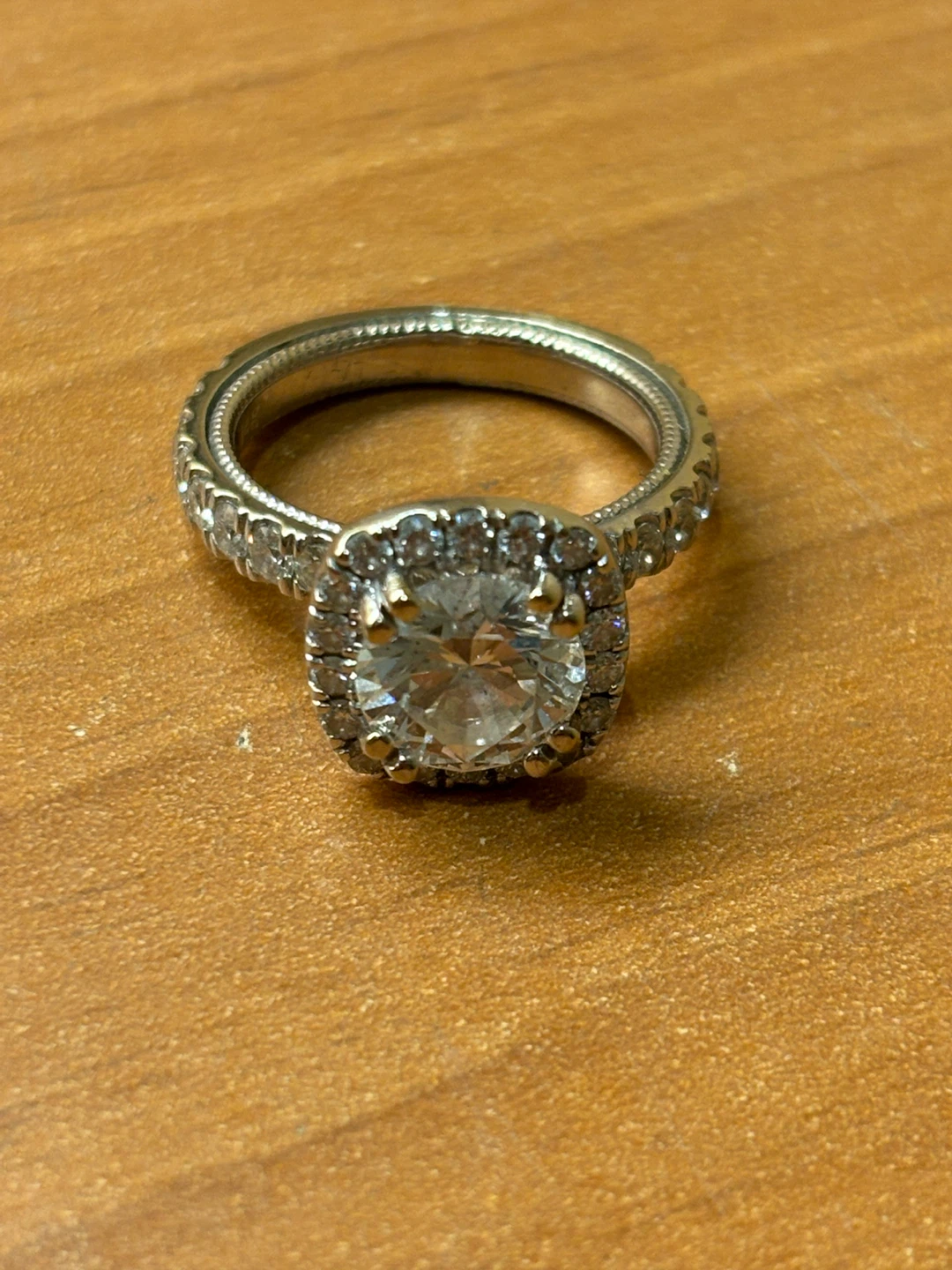 Cushion Cut Engagement Ring with Halo - photo 2