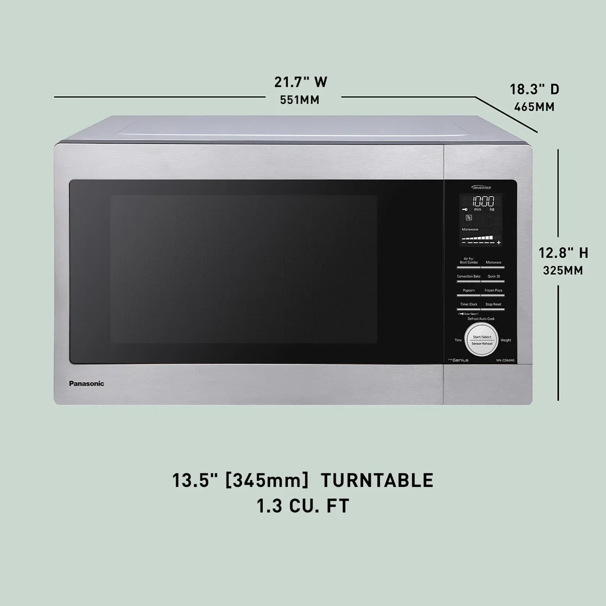 New Panasonic NN-CD66NS 1.3 Cu. Ft. HomeMADE Microwave Oven - photo 3