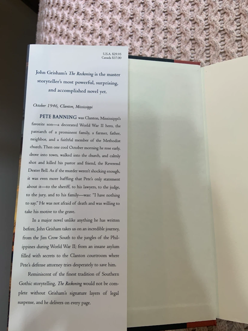 John Grisham "The Reckoning" & "The Guardians" Novels - photo 5
