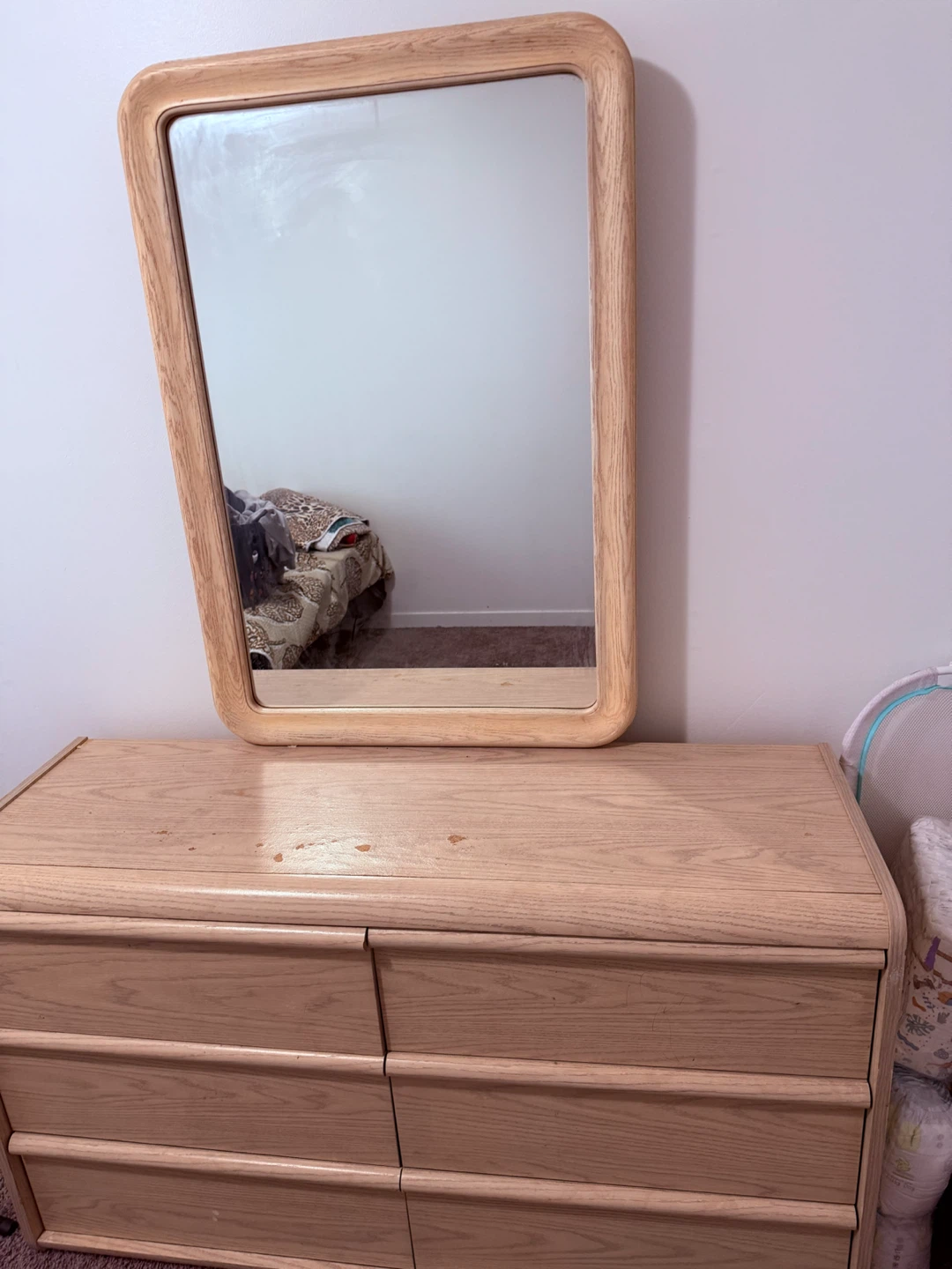 Wooden Dresser with Mirror - photo 2