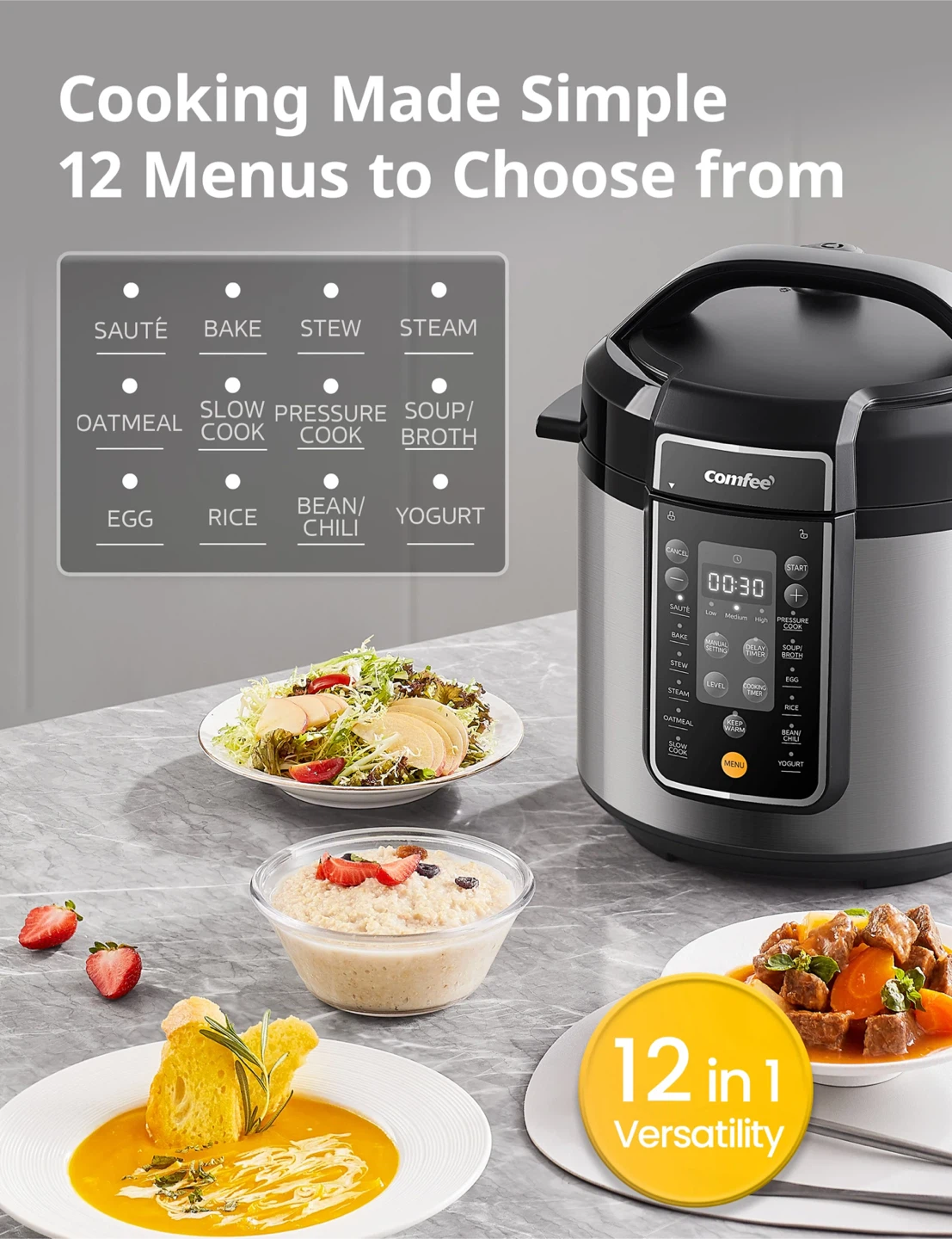 Comfee 6QT Electric Pressure Cooker - photo 4