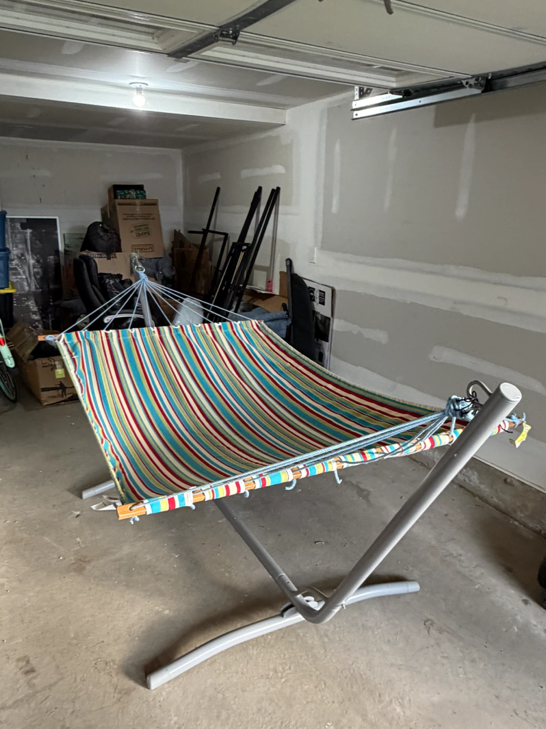 Striped Hammock with Stand - photo 4